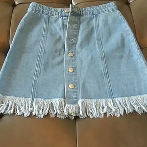 FOREVER  21 fringed mini skirt, EUC